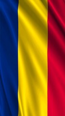 Fototapeta premium Romanian flag in motion