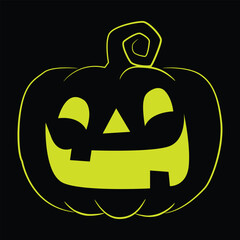 Spooky Jack-o'-Lantern on a Dark Background