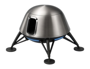 Lunar descent vehicle with a wide base and a single entrance port