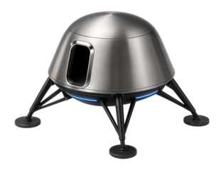 Lunar descent vehicle with a wide base and a single entrance port