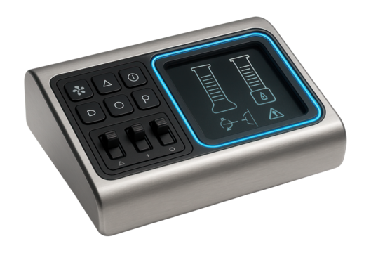Nuclear propulsion control unit with visible instrumentation and reactor interface panel