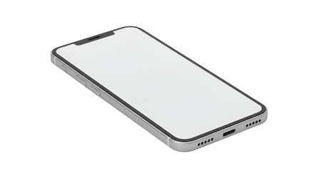 Smartphone Display: A high-angle shot showcases a sleek smartphone, its blank display radiating potential against a clean backdrop. A symbol of connectivity and communication.