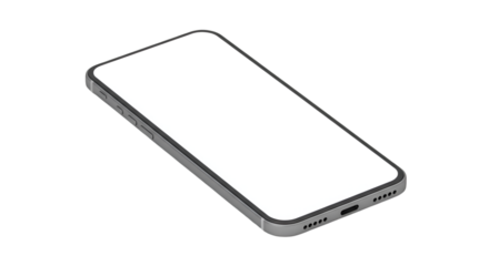 Modern Mobile Device with Screen: Sleek mobile device with an open, inviting screen, ready for seamless content and information display. A clean, sharp design promises connectivity and innovation.