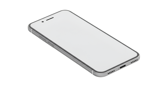 Sleek Smartphone Design: A modern smartphone featuring a sleek, minimalist design, highlighting the smooth lines and technological sophistication.