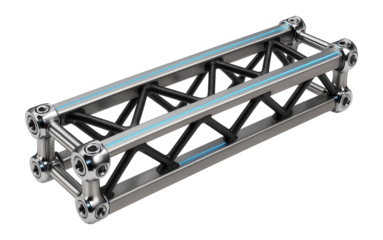 Structural support truss with lattice framework and attachment nodes