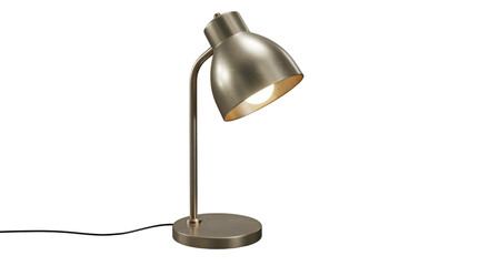 Vintage Desk Lamp: A classic desk lamp, exuding a warm, inviting glow against a neutral backdrop, perfect for illuminating tasks and adding a touch of elegance.