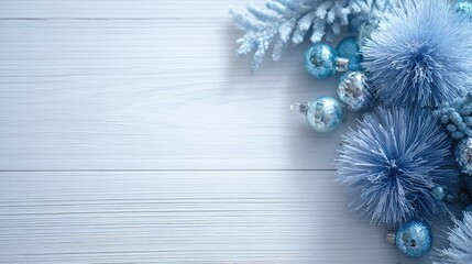 memorable. Celebration concept with blue decorative elements on a white wooden background. tutorial guides, club newsletters, designed for sports & leisure club marketing, used by product marketers.