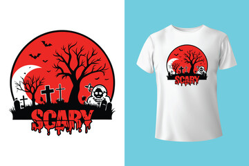 "Trick or Treat" typography Halloween t-shirt design.