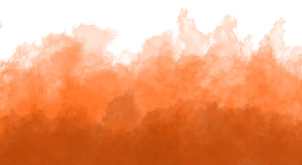 Vibrant orange smoke effect wash texture isolated on transparent background for design © Ali Khan