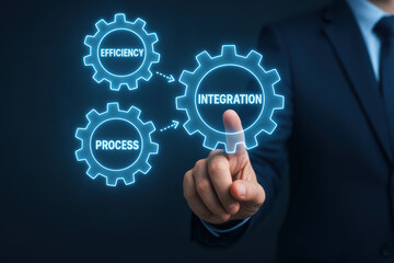 Integration and efficiency improve business process through technology boosting optimization and productivity
