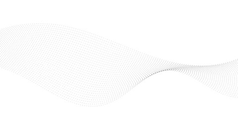  abstract halftone wave curvy doted line design elements with minimal texture reflecting on isolated on transparent background