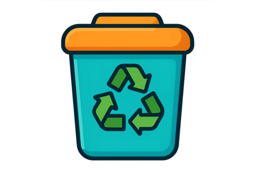 recycle bin icon on white