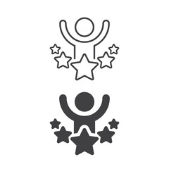 Customer loyalty, icon in line design, icon, vector.