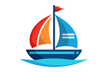 sailing ship on a white background