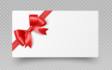 Gift Card with Red Ribbon Bow