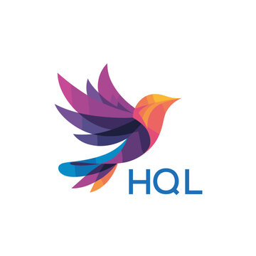 HQL &ldquo;Stylish Multicolored Bird Emblem for Marketing&rdquo; HQL LATER LOGO, &ldquo;Bright Modern Bird Symbol for Brand Identity&rdquo; &ldquo;Elegant Gradient Bird Logo for Branding and Business&rdquo; 
