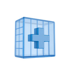 Obraz premium 3d icon of modern medical symbol 