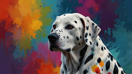 portrait of a dalmatian dog