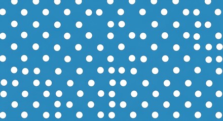 Abstract Pattern of White Dots on a Blue Background.