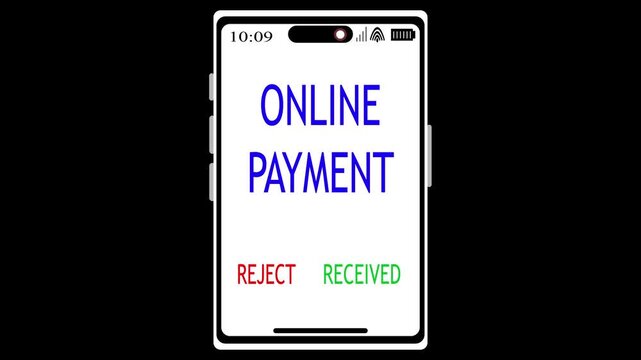 Approval of Transactions animation. Online payment massage reject or recieved permission . 4K video animation... 4K. 4K,,,,,......!!!!!!!