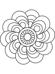 Flower Outline Illustration for Covering Book.