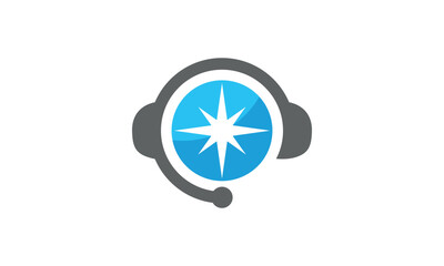 a graphic image with a compass operator theme, on a white background. vector graphic base.