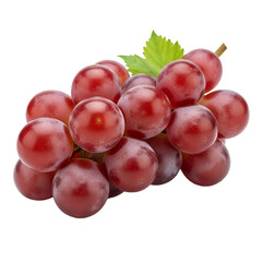 Fototapeta premium Bunch of red grapes isolated on transparent background