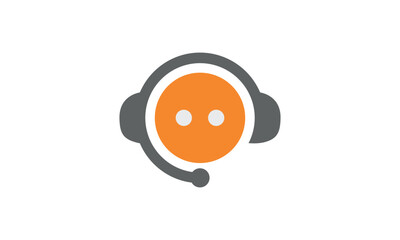 a graphic image with an operator theme, with a white background. Vector graphic base.
