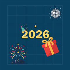 happy 2026 new year asset design resource