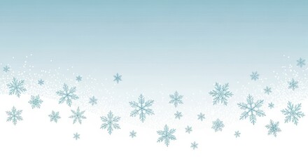 Fototapeta premium Gentle Snowflakes Falling Down Creating a Winter Wonderland Scene