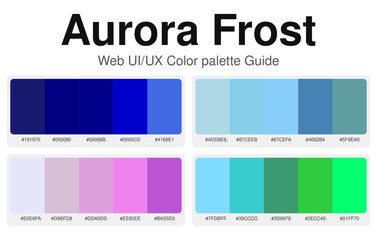 Web UI/UX Color Palette Aurora Frost