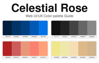 Fototapeta premium Web UI/UX Color Palette Celestial Rose