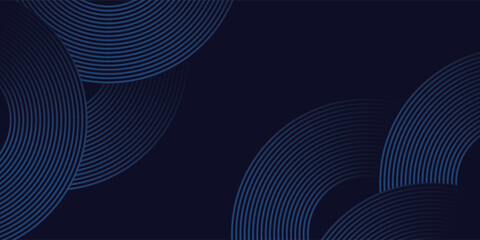 Blue abstract background with glowing circles. Swirl circular lines pattern. Geometric spiral. Twirl element. Modern graphic desi