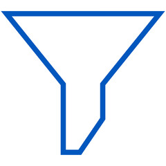 blue outline filter icon