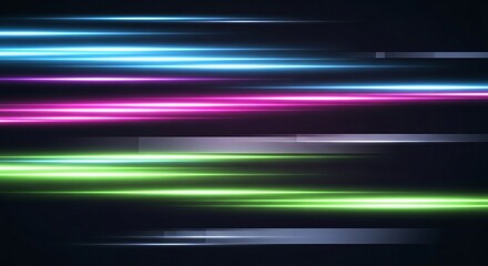 Abstract digital art featuring multiple vibrant streaks of light.