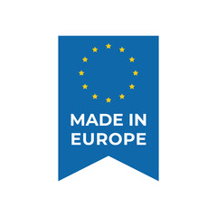 Vertical European Label Banner Product Origin Mark