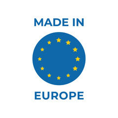 Clean Minimalist Circle Made in Europe Icon
