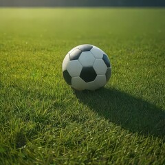 Fototapeta premium soccer ball on grass