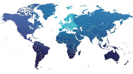 Gradient World Map Vector Atlas