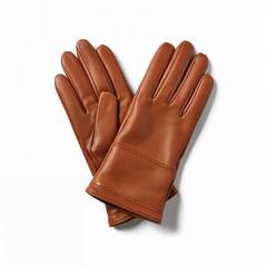 Obraz premium Pair of leather gloves isolated on pure white background