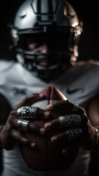 portrait of a american footballer