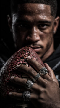 portrait of a american footballer