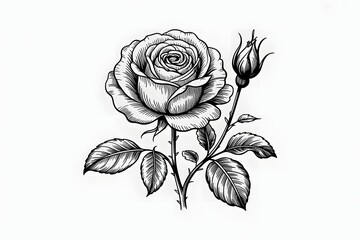 Classic Rose Clipart Set with Elegant Floral Illustrations, Romantic Bloom and Decorative Elements