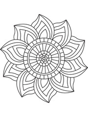 Flower mandala illustration. Oriental pattern, vintage