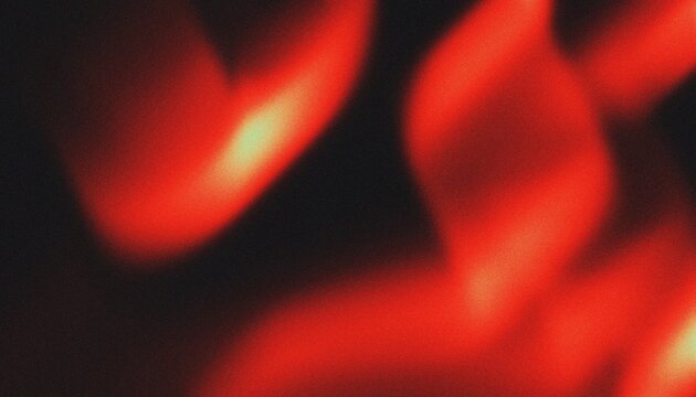 Abstract fiery red and orange light streaks with grainy texture against a dark background