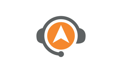 a graphic image with a direction operator theme, with a white background. vector graphic base.