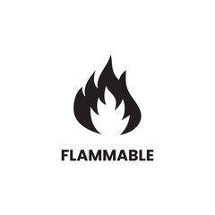 Flammable Fire Hazard Symbol Icon