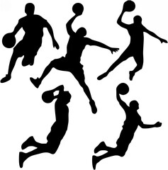 Basketball Player Silhouettes...