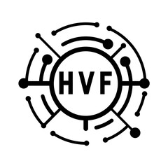 HVF letter design. HVF letter technology logo design. HVF Monogram logo design for an entrepreneur and business