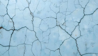 Blue Cracked Paint Wall Texture